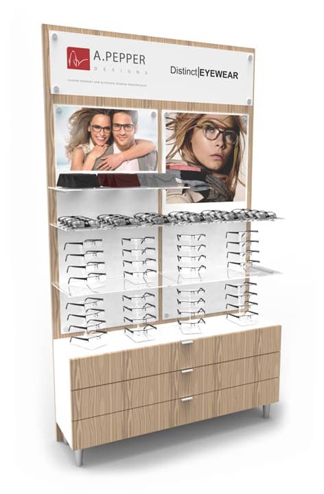 fashion optical shelf display shelf floor eyewear
